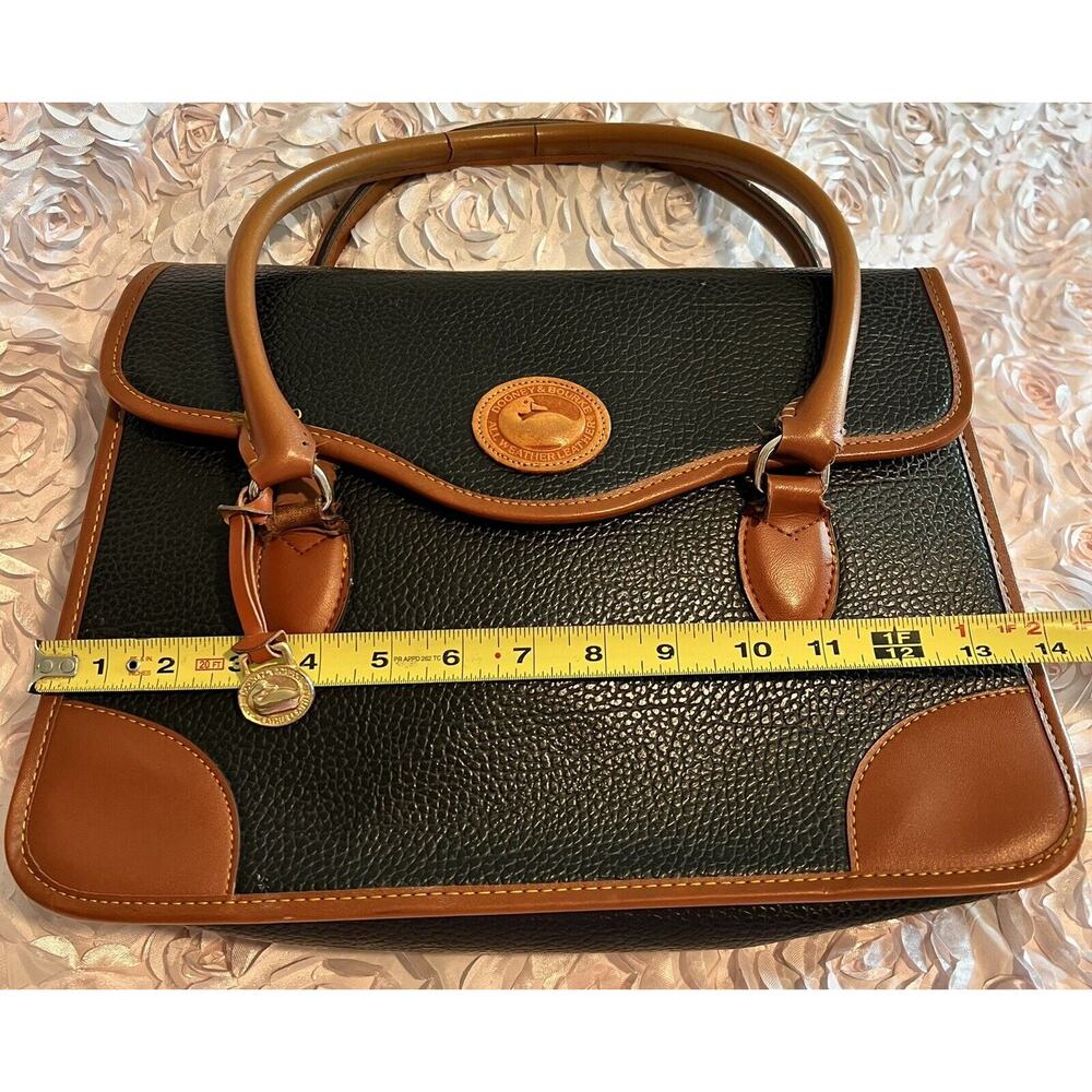 Dooney and Bourke, Black and Caramel, Large Leather Handbag, preowned - Picture 6 of 10